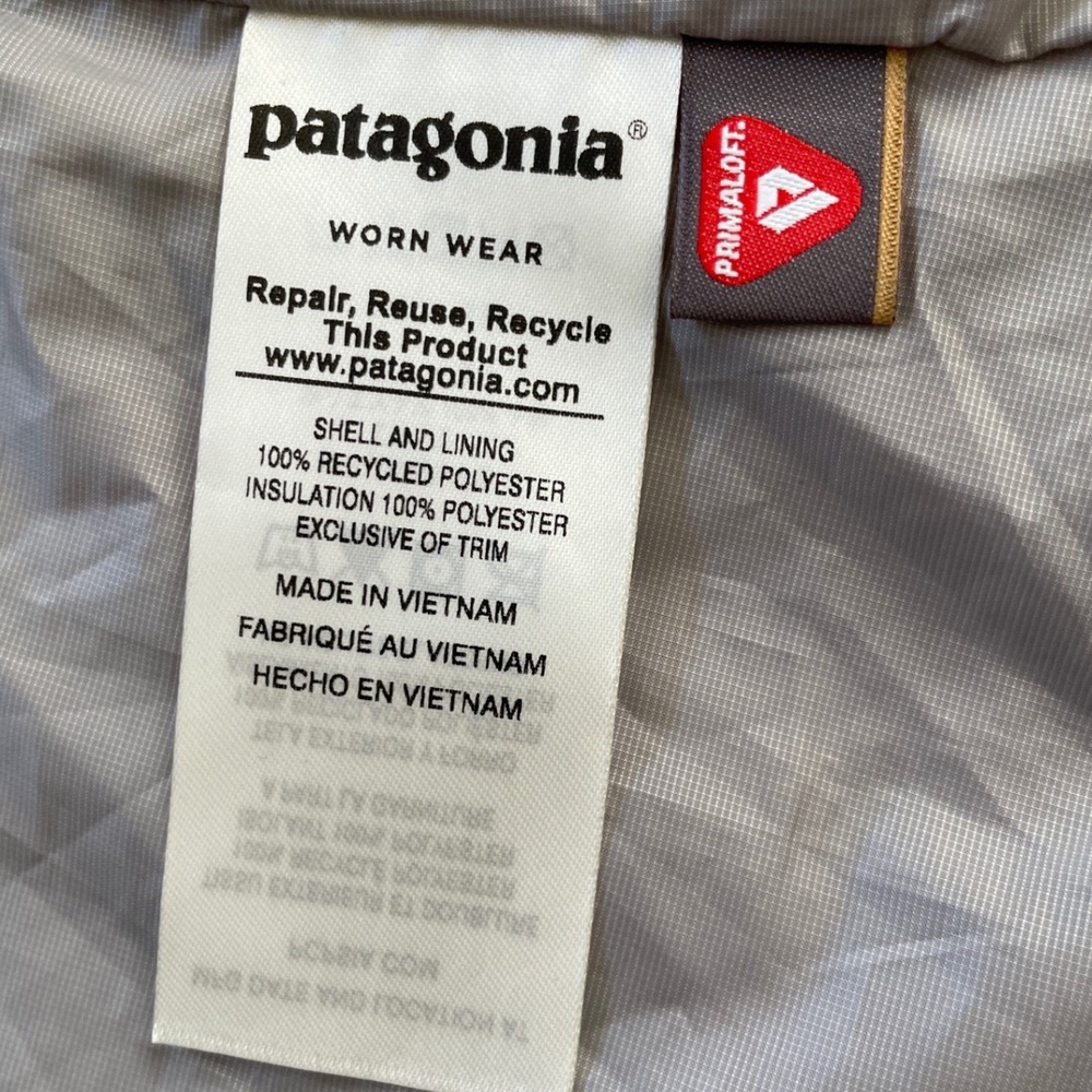 Patagonia Nano Puff Vest Womens Medium Gray Gorpcore Outdoor Better Homes Logo - Picture 9 of 12
